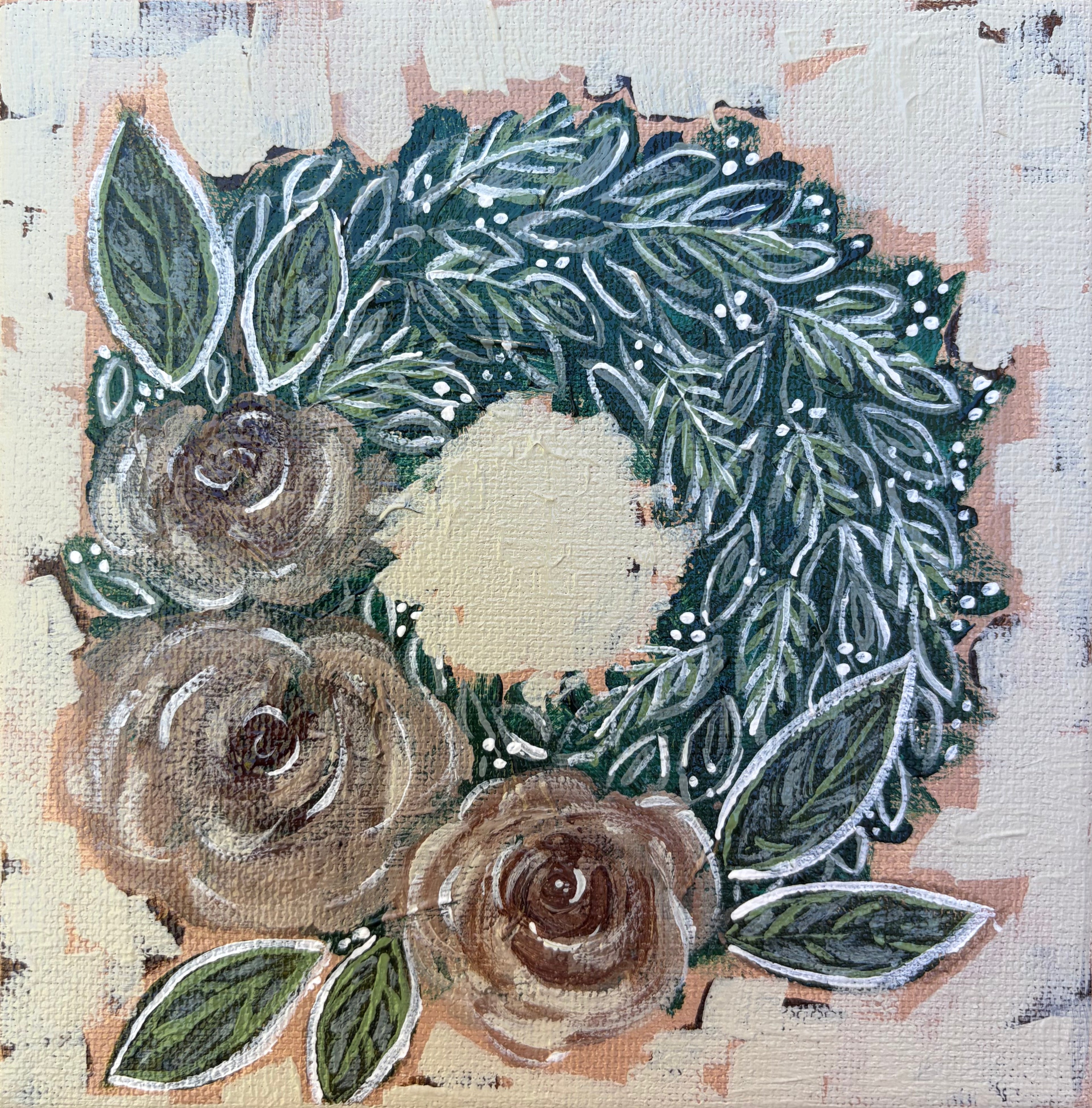 Holiday Wreath #1 Art Print