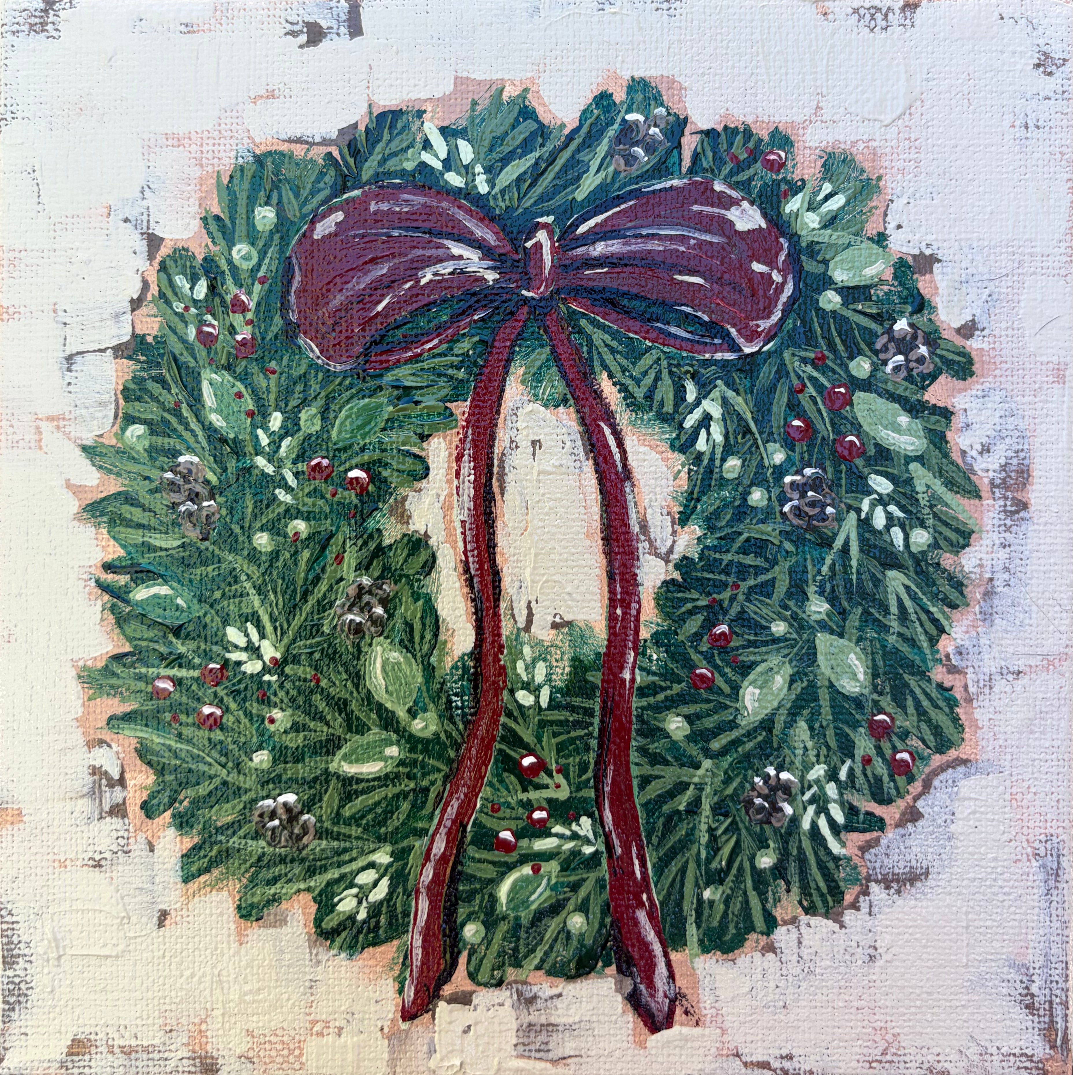 Holiday Wreath #3 Art Print
