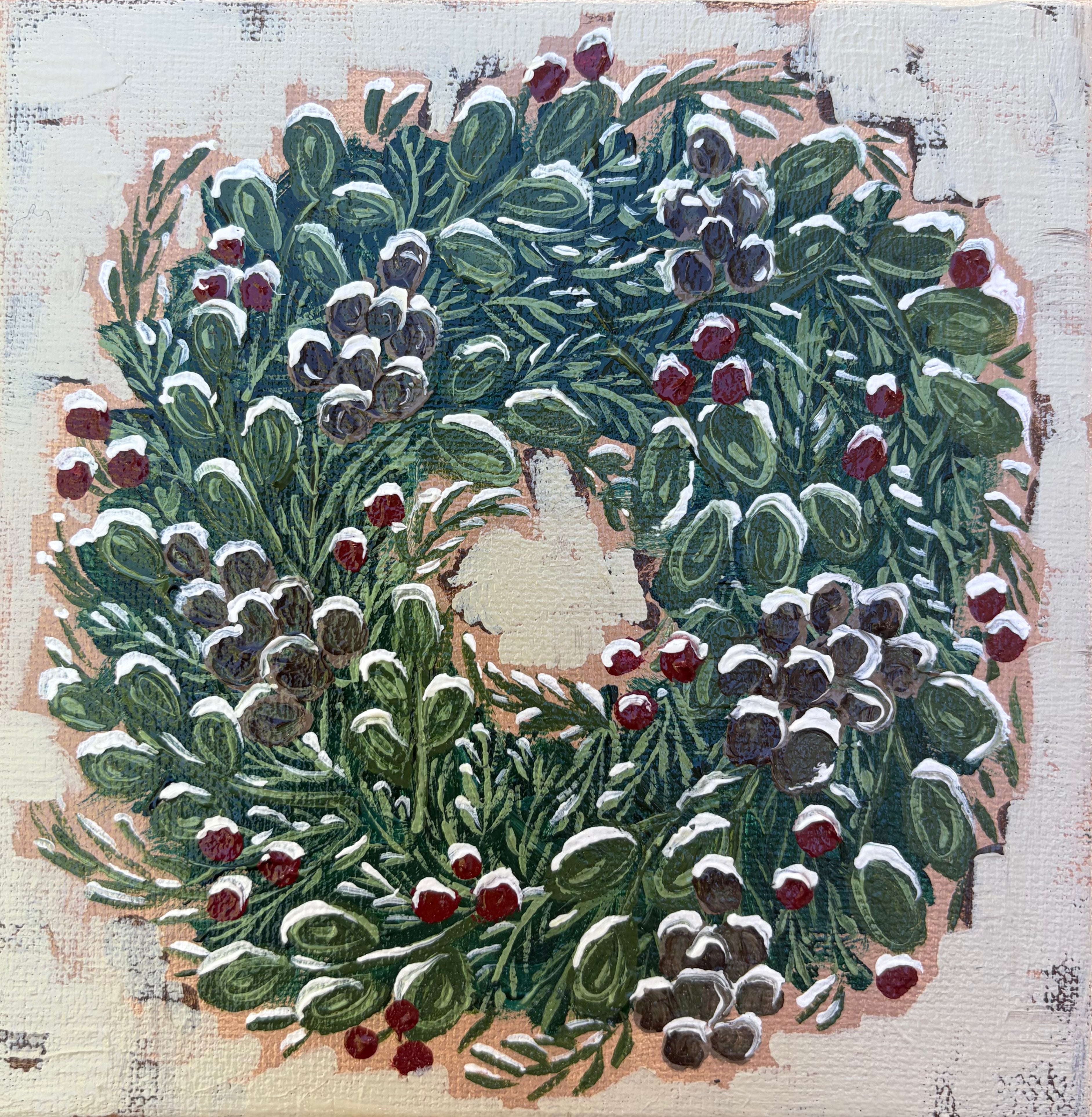 Holiday Wreath #4 Art Print