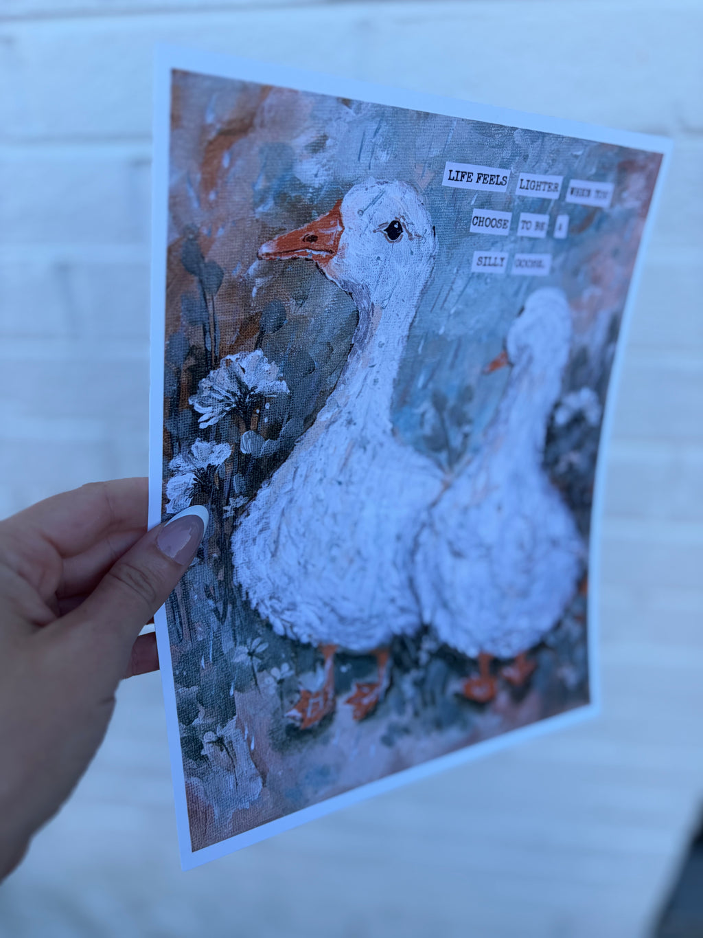 Silly Geese Art Print