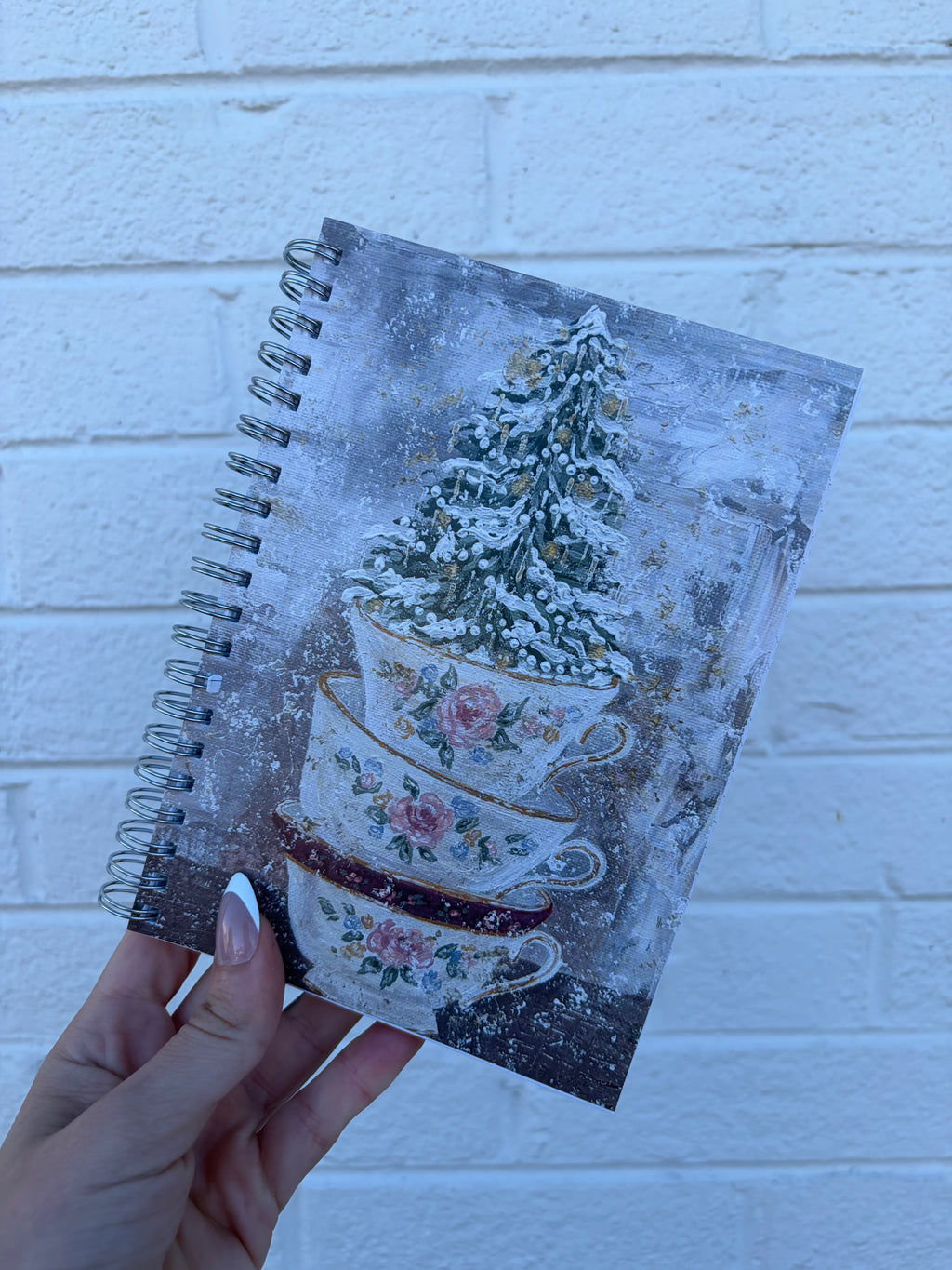 Christmas Tree Teacups Notebook