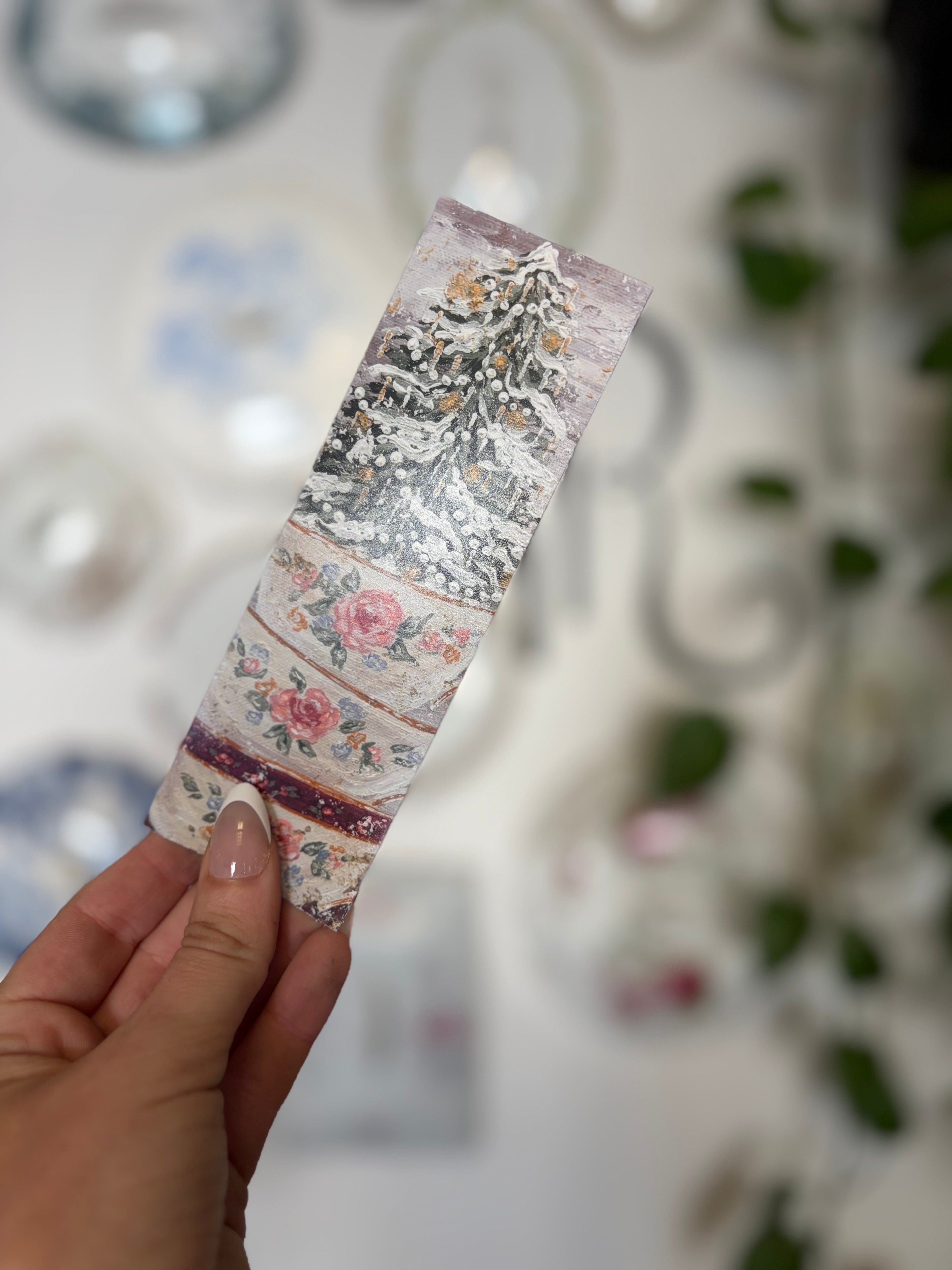 Christmas Teacups Bookmark