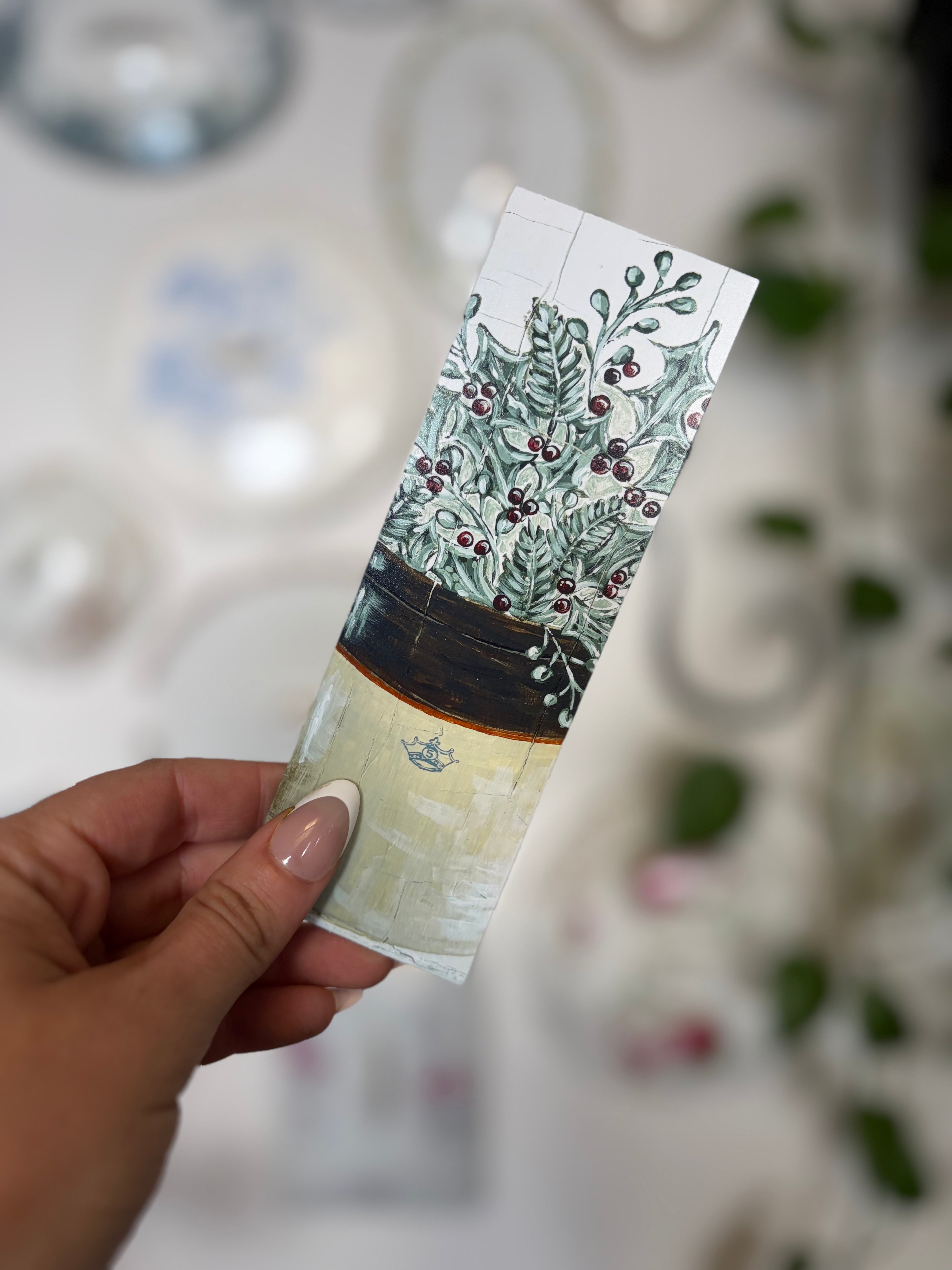 Holiday Crock Bookmark