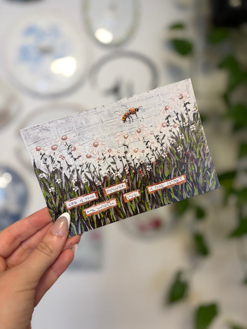 Bees in Flowers Art Print
