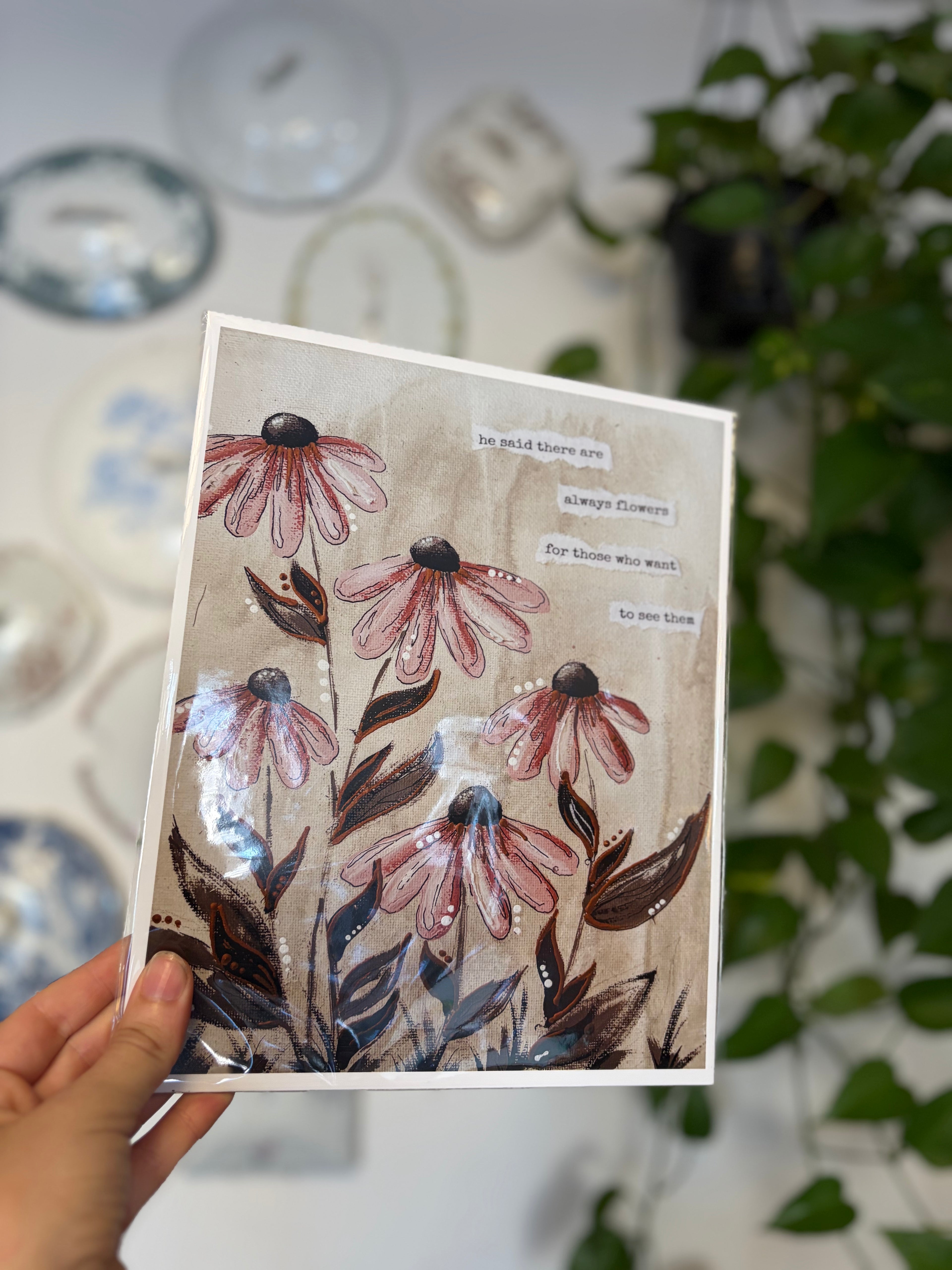 Cone Flowers Art Print