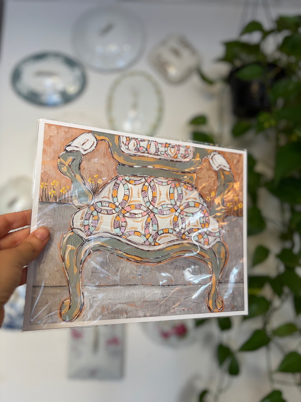 Quilted Chair Art Print
