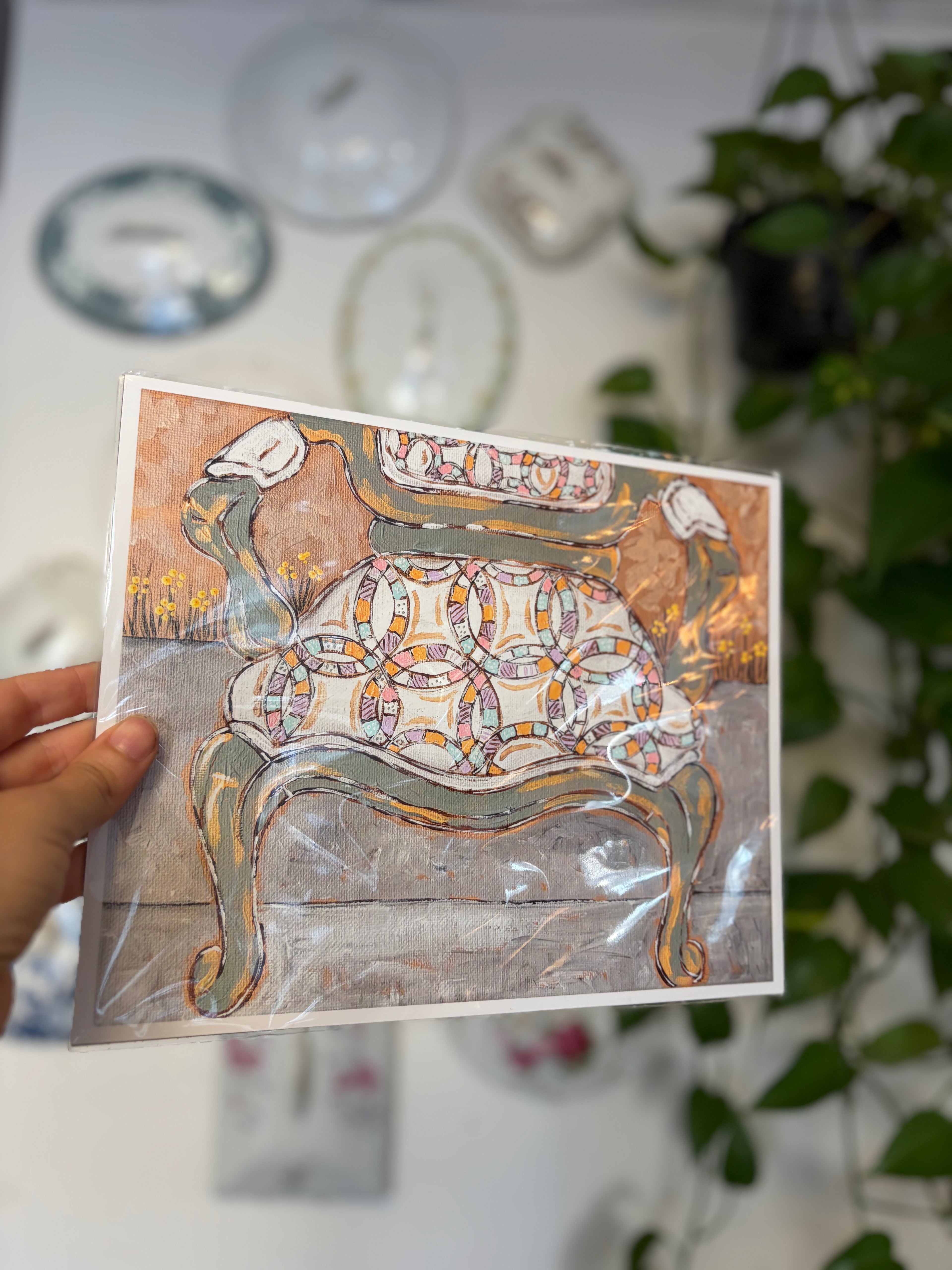 Quilted Chair Art Print