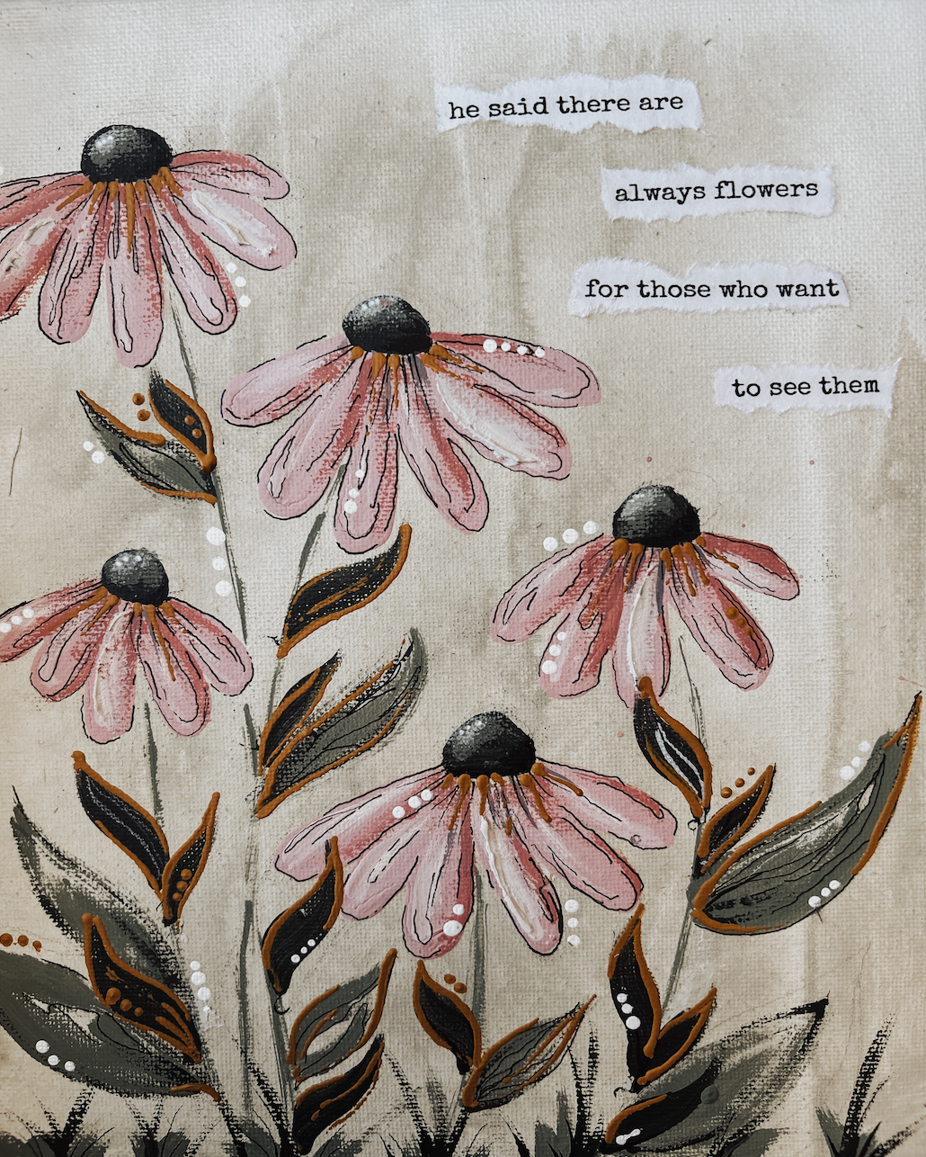 Cone Flowers Art Print