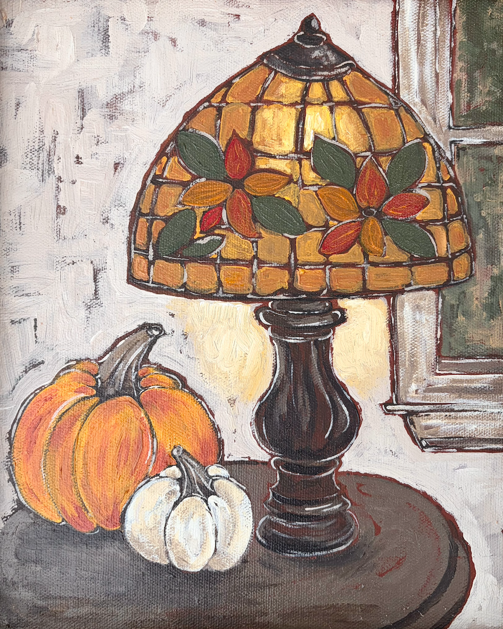 Fall Tiffany Lamp Art Print
