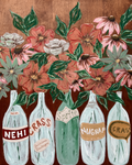 Vintage Bottles Art Print