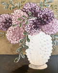 Milk Glass Hydrangeas Art Print