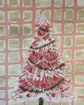 Pink Christmas Tree Art Print