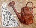 Whimsical Watering Can Art Print
