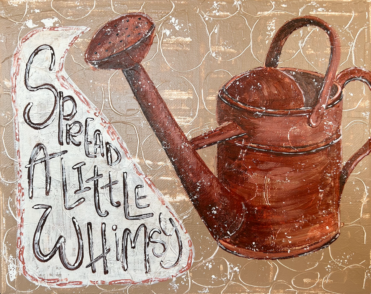 Whimsical Watering Can Art Print