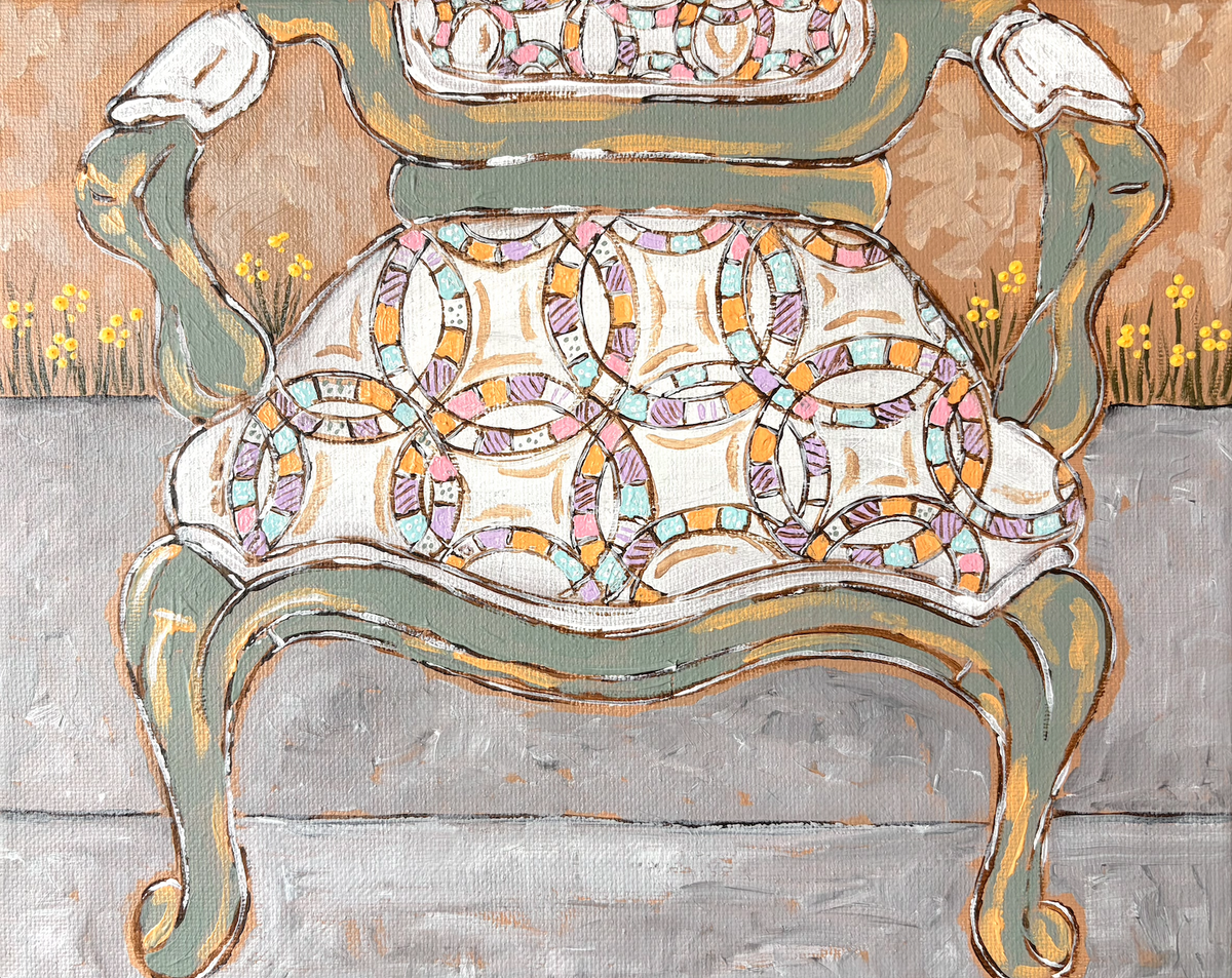Quilted Chair Art Print