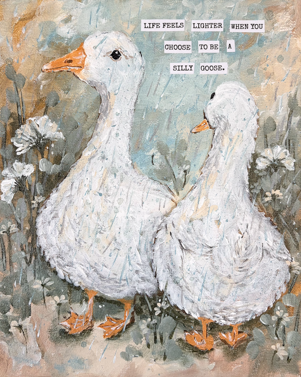 Silly Geese Art Print