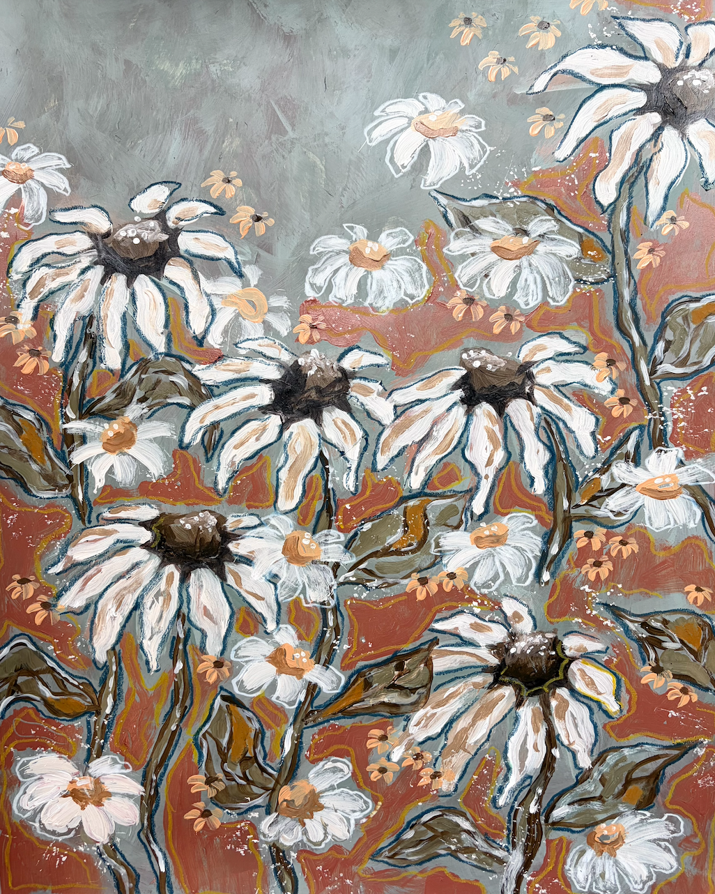 Abstract Florals Art Print