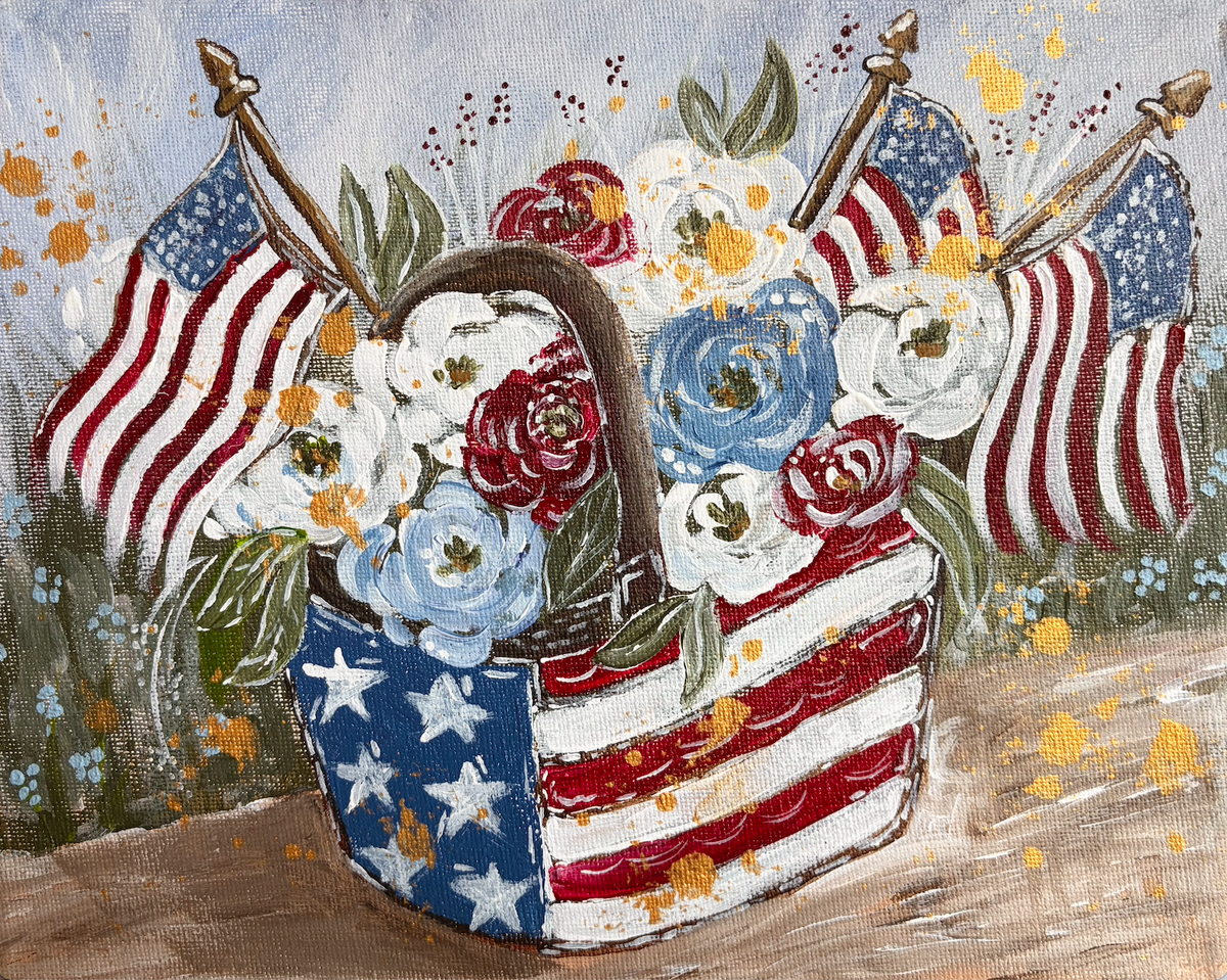 Patriotic Flags Art Print